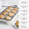 image:imageMartha Stewart 12 x 22 Electric Griddle XL Ceramic NonstickFlat Top Cooking Surface Adjustable Temperature Dial Drip Tray Dishwasher Safe 1500W Fast Even Heating Pancakes amp Eggs Linen CreamLinen Cream